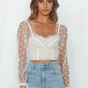 Hello Molly Chole top white